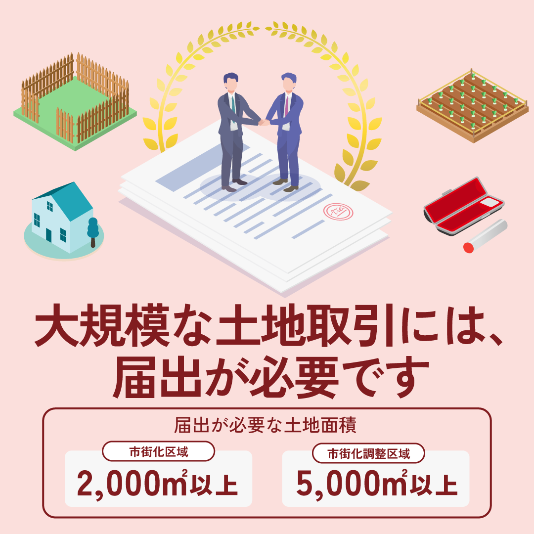 大規模な土地取引には、届出が必要ですの画像